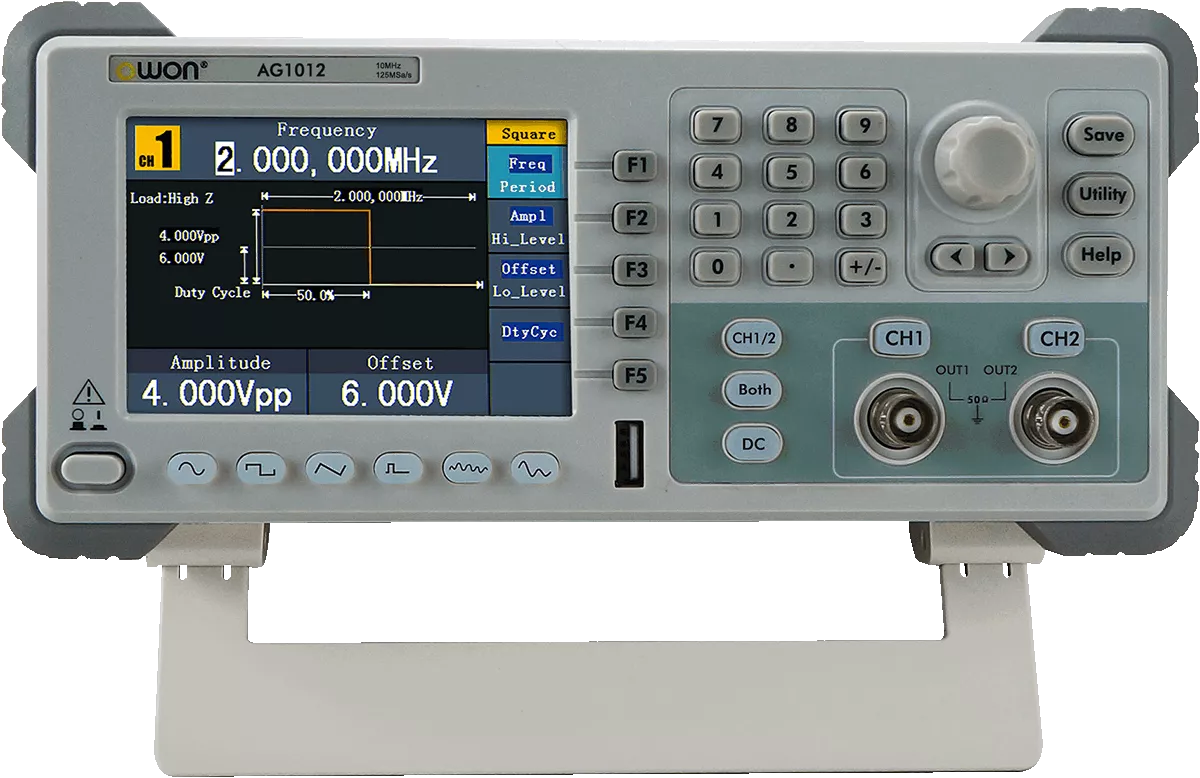 Универсальный DDS-генератор сигналов OWON AG1012. Гарантия лучшей цены.  Отгрузка от 1 дня